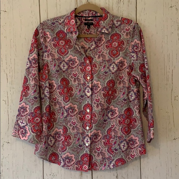 Talbots Tops - Talbots 3/4 sleeve Wrinkle resistant shirt Size 10P New